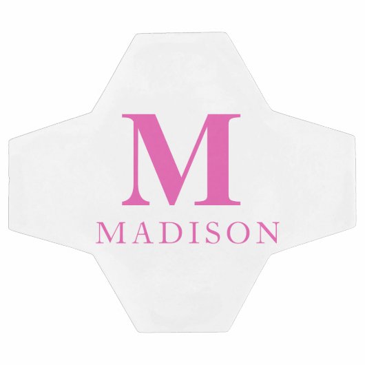 Hot Pink Custom Monogram Naam Voetbal (Enkel)