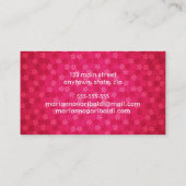 Hot Pink Cute Owl Girly Visitekaartje (Achterkant)