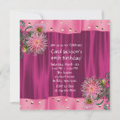 Hot Pink Dahlia Vrouwen Verjaardagsfeest Kaart (Achterkant)