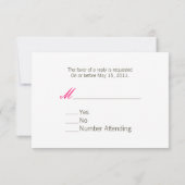 Hot Pink Daisy & Barnwood Wedding R.S.V.P. RSVP Kaartje (Achterkant)