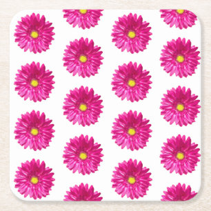 Hot Pink Daisy Bloemen onderzetters