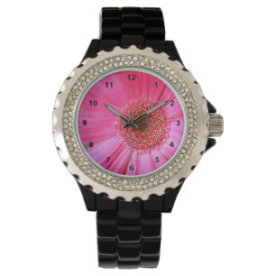 Hot Pink Daisy Horloge