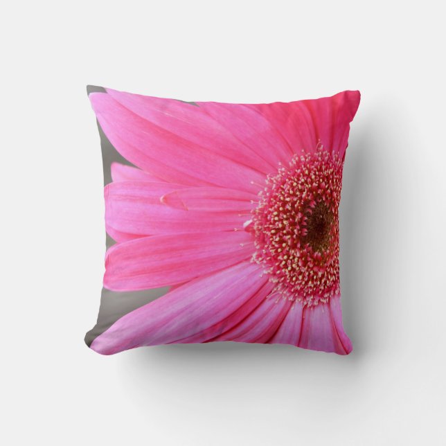 Hot Pink Daisy Kussen (Voorkant)
