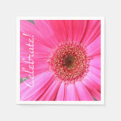Hot Pink Daisy Servet (Voorkant)