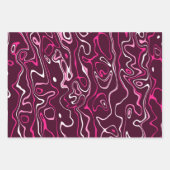 Hot pink damascus abstract swirls cool pattern inpakpapier vel (Voorkant)