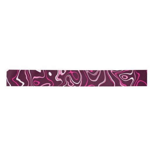 Hot pink damascus abstract swirls cool pattern satijnen lint (Voorkant)