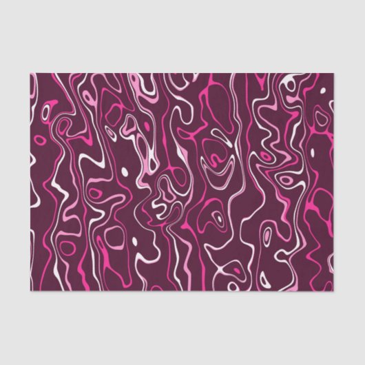 Hot pink damascus abstract swirls cool pattern tissuepapier (Voorkant)