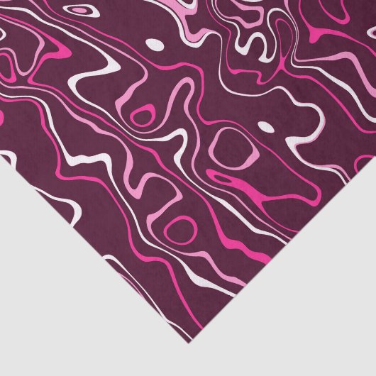 Hot pink damascus abstract swirls cool pattern tissuepapier (Detail)