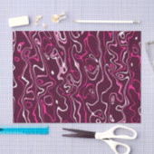 Hot pink damascus abstract swirls cool pattern tissuepapier (Craft)