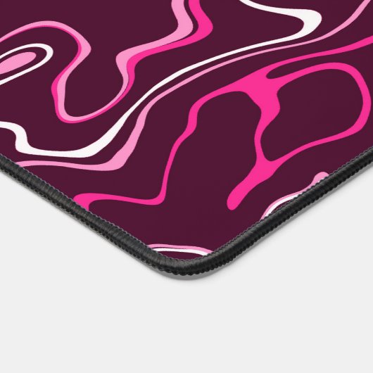Hot pink damascus abstract swirls Custom Monogram Bureaumat (Hoek)