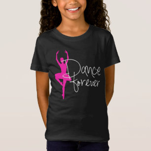 Hot Pink Dancer Silhouette Dance Forever T-shirt