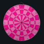 Hot pink dartbord<br><div class="desc">Hot-roze kunstbordkaart</div>
