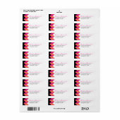 Hot Pink Diags Adreslabel Etiket (Full Sheet)