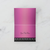 Hot-Pink Diamond & Damask (lief)16 Hartelijk dank Bedankkaart (Binnen)