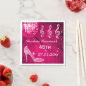 Hot Pink Disco Ball en Sparkle Heels 45e Servet (Insitu)