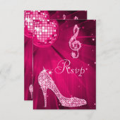 Hot Pink Disco Ball Sparkle Heels RSVP (Voorkant / Achterkant)