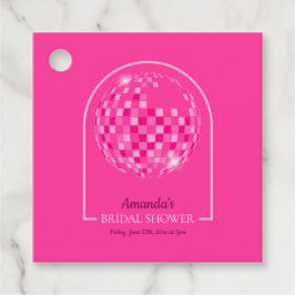 Hot Pink Disco Boogie Vrijgezellenfeest Bedankjes Labels