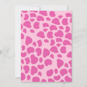 Hot Pink Disco Cowgirl Verjaardagsfeestuitnodiging Kaart (Achterkant)