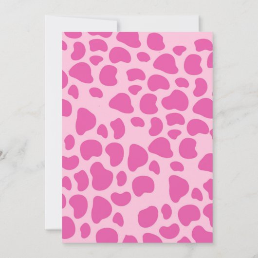 Hot Pink Disco Cowgirl Verjaardagsfeestuitnodiging Kaart (Achterkant)