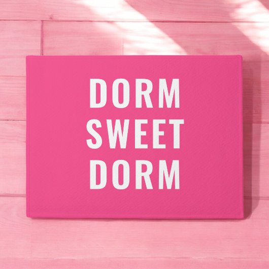 Hot Pink Dorm Sweet Dorm Deurmat