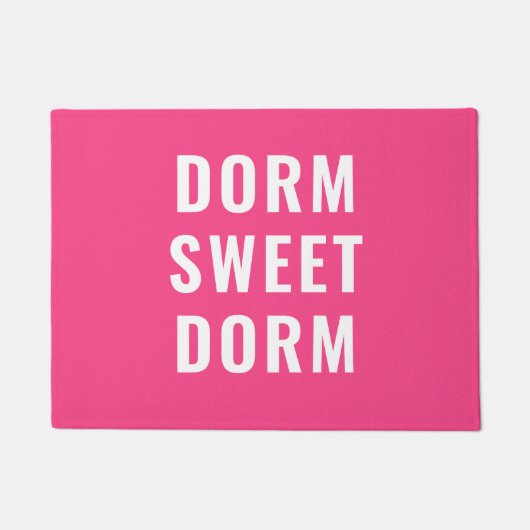 Hot Pink Dorm Sweet Dorm Deurmat (Voorkant)
