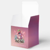 Hot Pink Dragon Girl Baby shower Bedankdoosjes (Geopend)