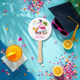 Hot-Pink "Een of twee graden warmer" Afstuderen Handwaaier