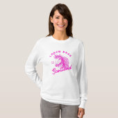 Hot Pink Eenhoorn Loren Brae T-shirt met lange mou (Voorkant volledig)