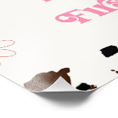 Hot Pink Eerste Rodeo 1e Verjaardag Welkom Teken Foto Afdruk (Hoek)