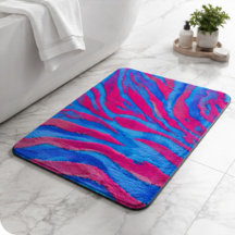 Hot Pink & Electric Blue Fuzzy Zebra Neon Y2K 