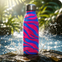 Hot Pink & Electric Blue Fuzzy Zebra Neon Y2K 