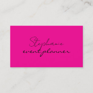 Hot Pink Elegant Girly Professional Bright Trendy Visitekaartje