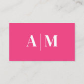 Hot Pink Elegant Professional Visitekaartje (Achterkant)