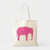 Hot Pink Elephant Silhouette Tote Bag (Voorkant)