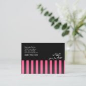 Hot Pink en Black Cadeaubon Kortingskaartje (Staand voorkant)