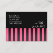 Hot Pink en Black Cadeaubon Kortingskaartje (Voorkant)