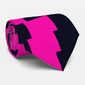 Hot Pink en Black Mannen Awful Ugly Stropdas Crick (Opgerold)