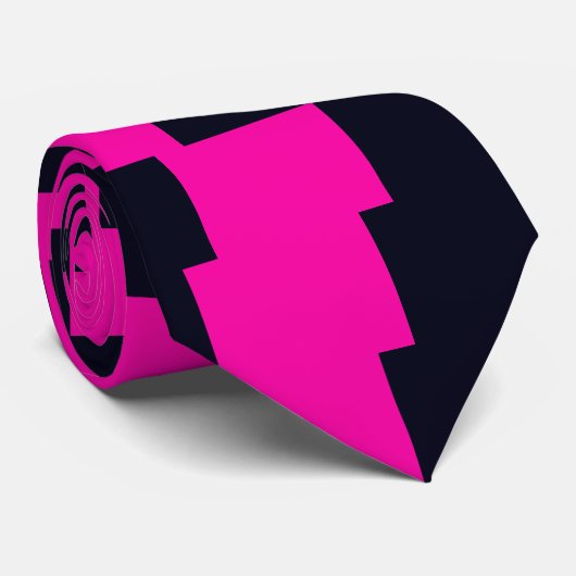 Hot Pink en Black Mannen Awful Ugly Stropdas Crick (Opgerold)