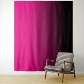  Hot Pink en Black Ombre Wandkleed (In situ)