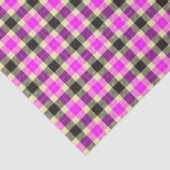 Hot Pink en Black Tartan Pset Tissuepapier (Detail)