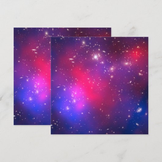 Hot Pink en Blue Celestial Space Photo Blank (Voorkant / Achterkant)