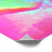 Hot Pink en Blue Succulent Sedum Rosette Poster (Hoek)