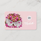 Hot-Pink en Blush Afro-Amerikaanse Nail Salon Visitekaartje (Voorkant)