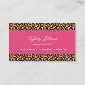 Hot Pink en Girly Leopard Print Visitekaartje (Achterkant)