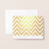 Hot Pink en Gold Chevron Girls Verjaardagsfeestje Folie Kaarten (Met envelop)