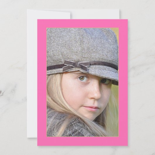 Hot-Pink en Gold Floral Quinceañera Foto Invitat Kaart (Achterkant)