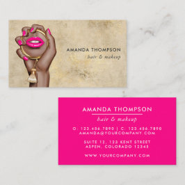 Hot-Pink en Goud Glam Chic Visitekaartje