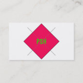 Hot Pink en Lime Green Argyle Visitekaartje (Achterkant)