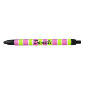 Hot Pink en Lime Green Monogram Pen (Voorkant)
