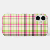 Hot Pink en Lime Green Plaid Pattern Case-Mate iPhone Case (Achterkant (horizontaal))